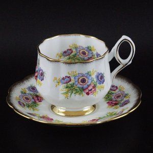 Vintage Tea Cup & Saucer, Tea Time, Taylor and Kent Elizabethan Bone China Teacu